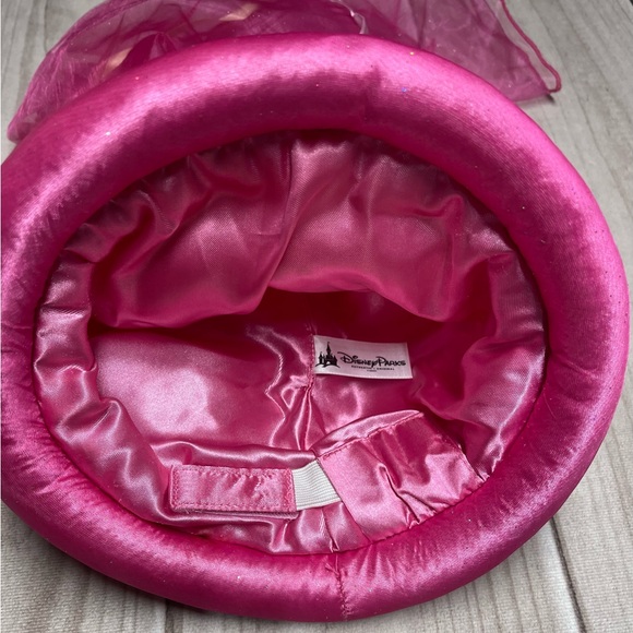 Disney Parks Tall Pointed Princess Hat Pink Ribbons Tassels Glitter - Picture 4 of 4